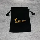 Wholesale Custom Printed Velvet Drawstring Pouch Fabric Packaging Gift Bags