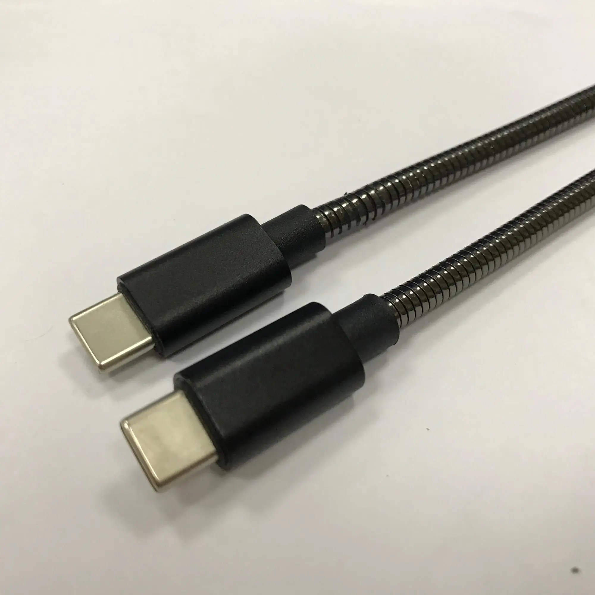 5 gbps 高速 type c usb 电缆新款柔性金属弹簧 usb type c 数据线