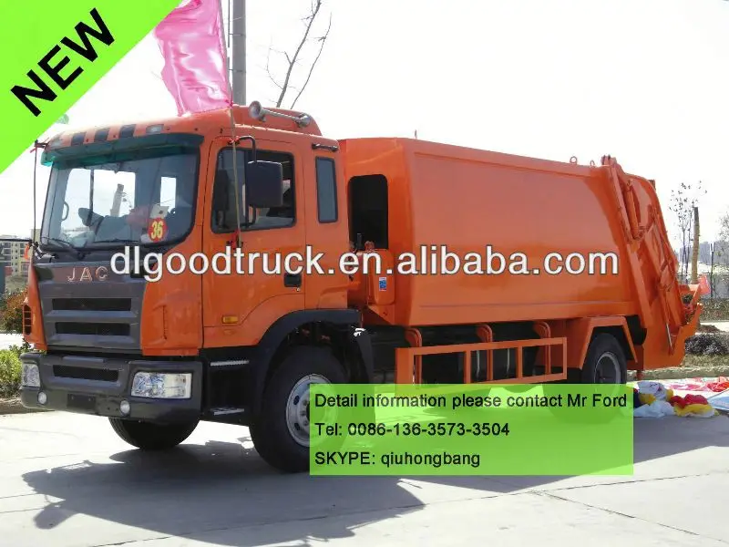 jac 12000l garbage truck trash truck 0086-13635733504