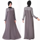 2019 summer new style elegant muslim long dress chiffon front open abaya