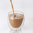 Top quality heat resistant small double wall glass coffee cup