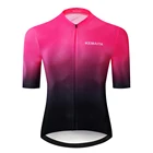 KEMAITA New Fading Pink Summer Cycling Jersey Road Bike Air Mesh Bike Wear Team Cyclist Maillot