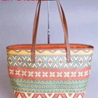 handbag manufacturer paper straw bags custom paper straw beach tote bag handmade custom printing fabric zipper bag