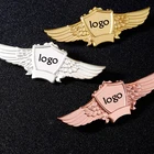 New hot custom metal pilot wings pin badge/airline pilot wings badge emirates/airline pilot wings pin