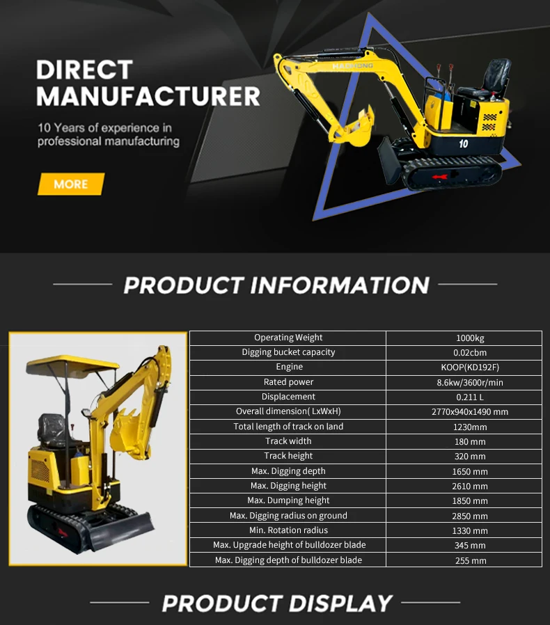 Chinese new style mini crawler excavator with stone breaker hammer