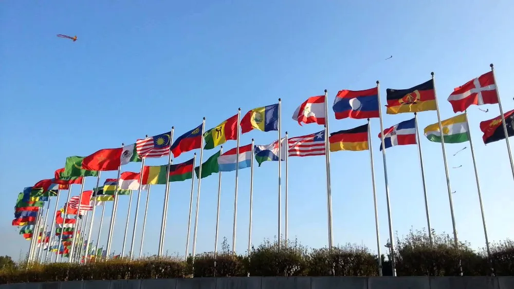 Long Life Digital Printing Screen Printing customized country national flag