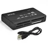 6 In 1 Mini Multi Card Reader SD XD MMC MS CF USB Memory Card Reader silver and black colour