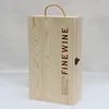 Two Bottles Gift Wine Box Wooden Accept Customized