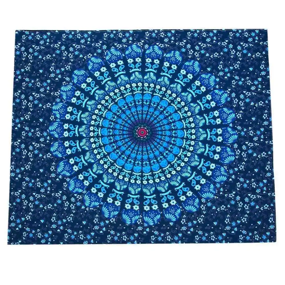 Hot Indian Bohemian Tapestry Elephant Peacock Boho Wall Hanging Carpet Bedspread Beach Picnic Blanket Pad 130x150cm/153x203cm