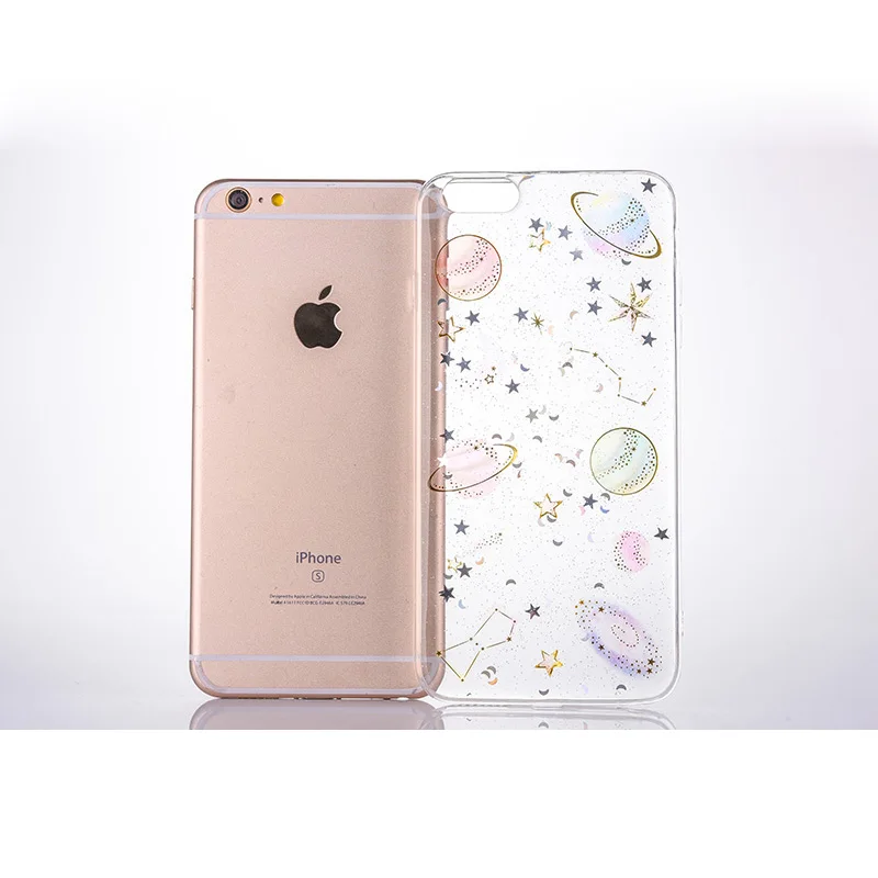 Planet star silicone case iphone 6 s 7 8 plus x (4)