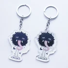 2017 Yiwu VOGRACE plastic acrylic keychain cheap OEM custom diamond edition cartoon anime print animal keychains
