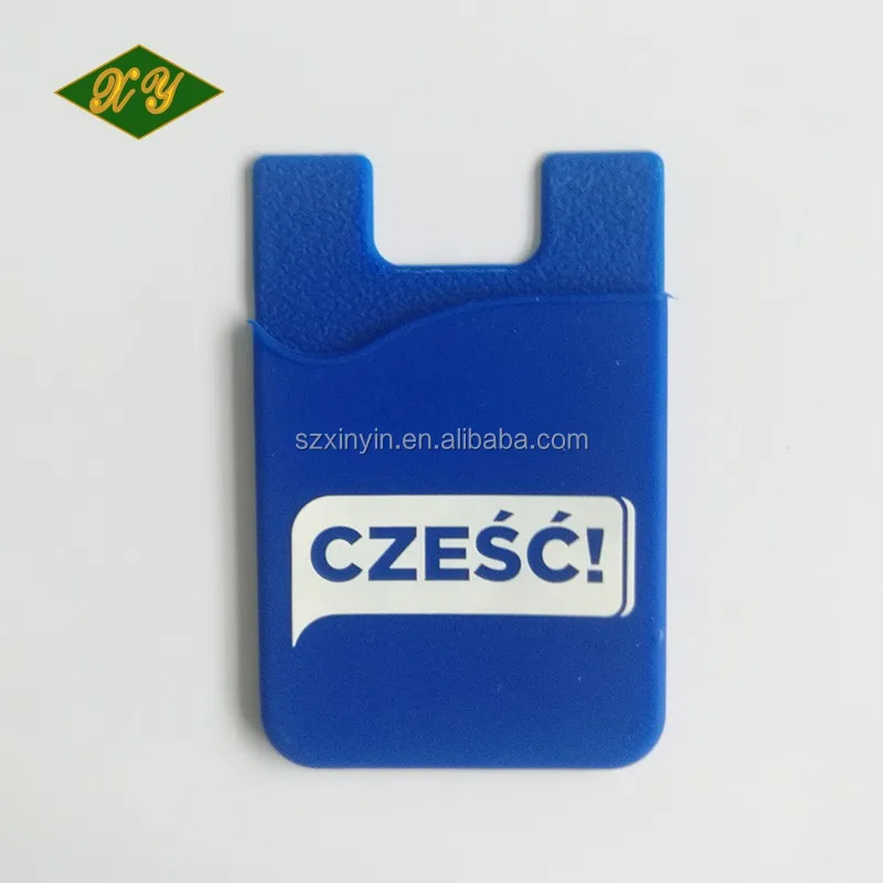 oem color mobile phone card holder,silicone id card holder