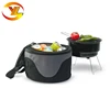 Hot sales portable simple round shape camp BBQ with cooler bag