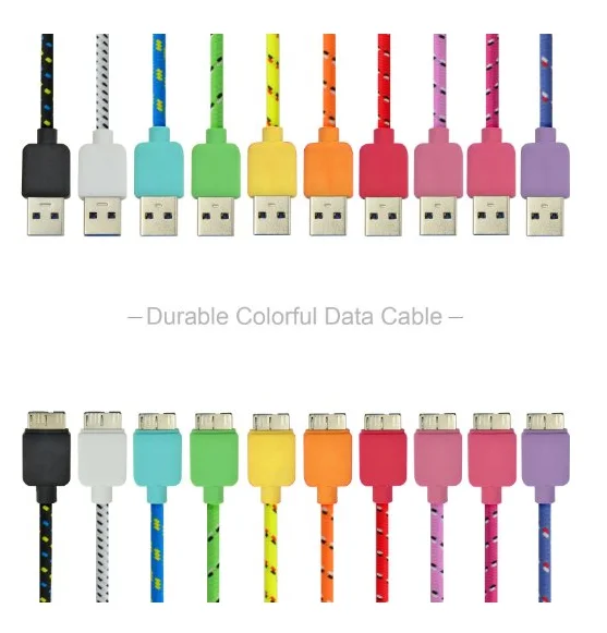 Nylon braid style 3ft 20awg-28awg micro usb cable 3.0 USB cable to Micro USB A Male to Micro B from Yiwanda - ANKUX.COM