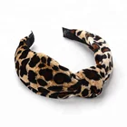 Winter Design Leopard Print Headband Velvet Headband Hair Accessories for Girls