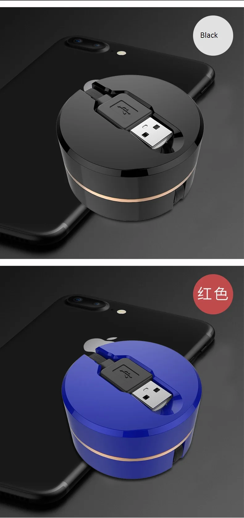 2019 USB cable 3 in 1 retractable cable for Micro+8pin+Type c Charging Cable For Smart Phone - ANKUX.COM