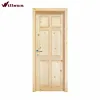 Knotty pine used solid wood 6 panel unfinished interior wood door