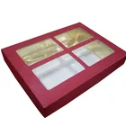 Chocolate Biscuit Crackers Cookie Packaging Paper Gift Box with Clear PVC Window and Plastic Tray