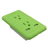 Colorful Dual USB Double Wall Socket 5V 2.1A Charger For Mobile Phone Electrical Plug outlet