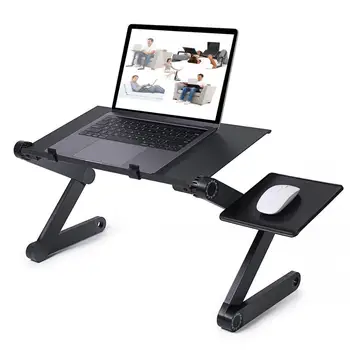 Portable Laptop Desk For Bed Cozy Aluminum Vented Lap Workstation