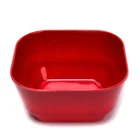Custom logo plastic square fruit products serving bowls unbreakable salad soup red salad melamine snack bowls