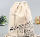 Promotional Waterproof Backpack Cotton Canvas Drawstring Bag Custom