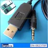 FT232R USB serial RS232 to 3.5mm stereo jack, 4 pole cable
