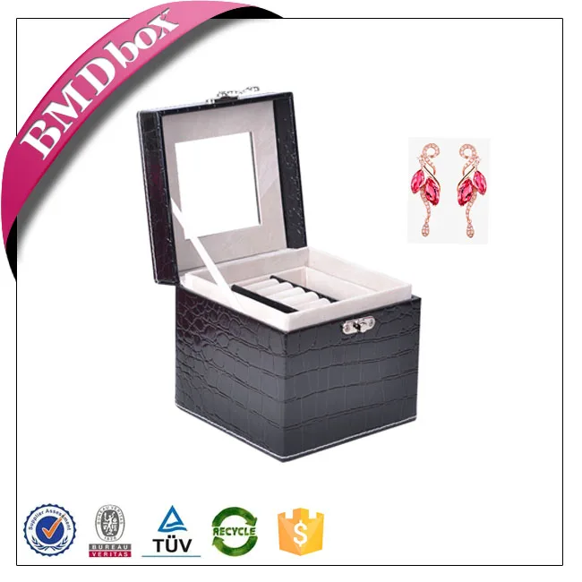 leather jewelry box material wooden gift box in mailbox shape