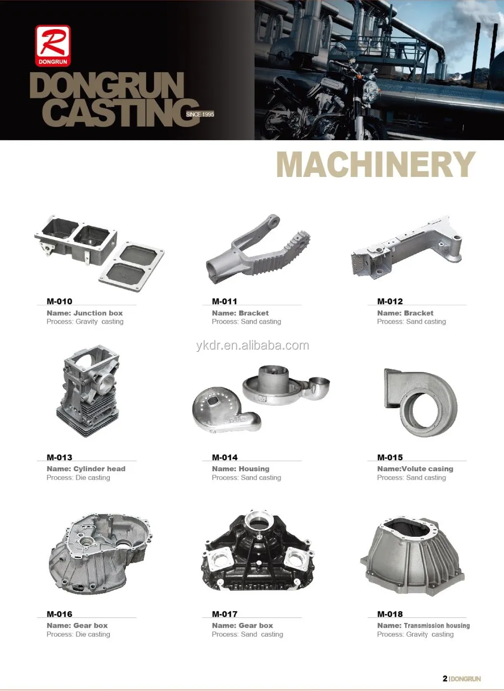 OEM Service Aluminum powder coating by gravity casting in China