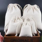 Wholesale Custom Natural Cotton Canvas Cloth Drawstring Bag For Promotion