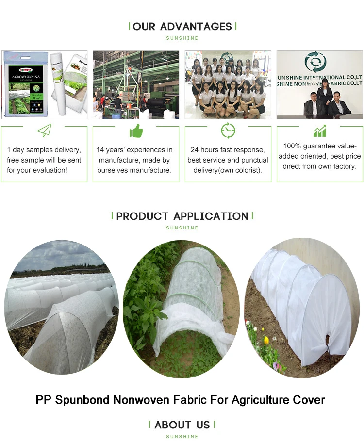 Agriculture cover non woven fabric pp nonwoven white UV Weed control nonwoven fabric