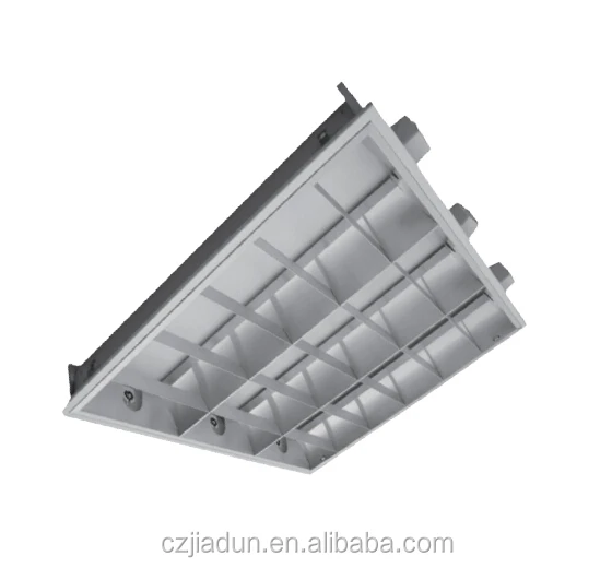 T8 Fluorescent Grille Ceiling Light Fixture Grille With Emergency