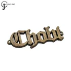 New design brand metal alphabet label clothing metal letter logos