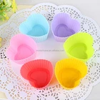 6PC Muffin Cake Mold/ Muffin Cups /Heart Shape Silicone Cupcake Liner cake cup