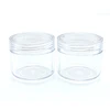 cheap custom-made round 2.5 ml 3ml 5 ml 10 ml 20 ml PS plastic empty skin care cream jars 20ml 5ml 10ml ps jars