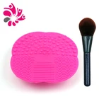 Portable mini silicone makeup brush cleaner cleaning washing mat tool
