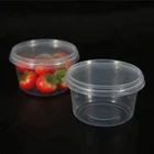 with Free Sample 480ml Disposable Pp Material Clear Round Plastic Food Container with Lid