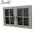 Superwu China Alibaba Supplier single pane aluminum glass casement window