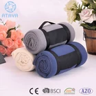 polyester custom cheap fleece blankets in bulk with strap