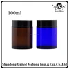4oz 120ml amber/cobalt blue straight side cosmetic glass jar
