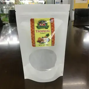 packaging & printing bag stand up ziplock white kraft paper bag