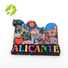 custom 3d resin souvenir wood fridge magnet