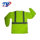 Safety Green Long Sleeves Work T-Shirts For Men