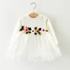 3 Years Old Baby Girl Stylish Wedding Party Dress Children Net Frock Design For Kids