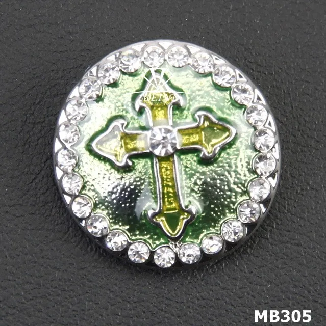 2016 hot selling fashion crystal cross magnetic brooch