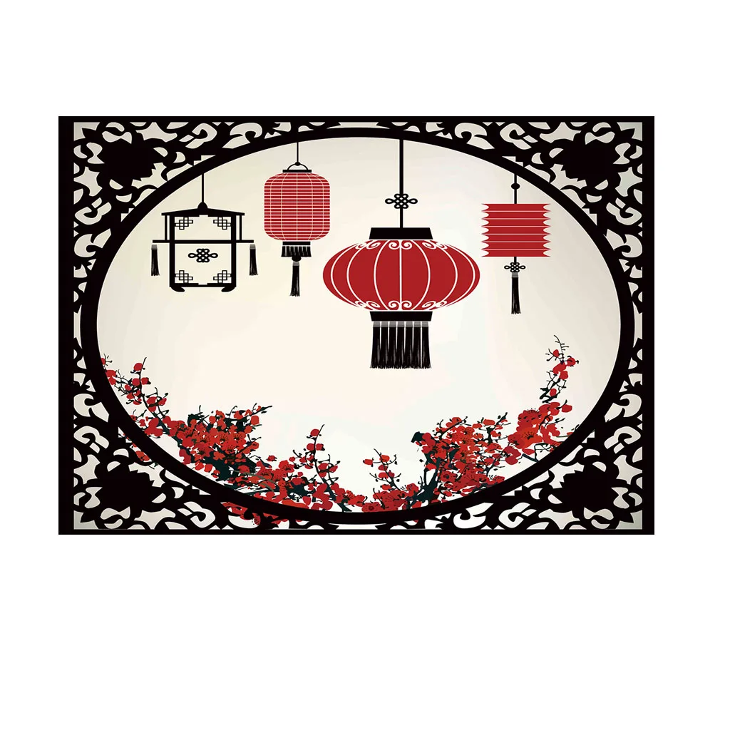 Японский Азиатский стиль цветочный цветок лампы Водонепроницаемый Холст полиэстер украшения дома обои