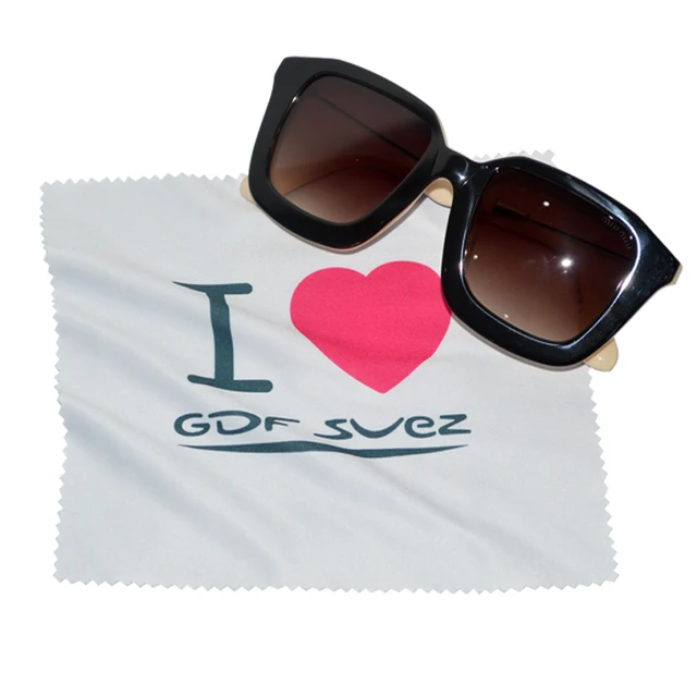 customized logo printed microfiber sunglasses cloth