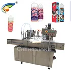 Automatic e liquid 50ml ecig filler rectangular glass bottle filling labeling machine