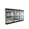 Mirror Back Panel Titanium Glass Display Showcase with lights for product display
