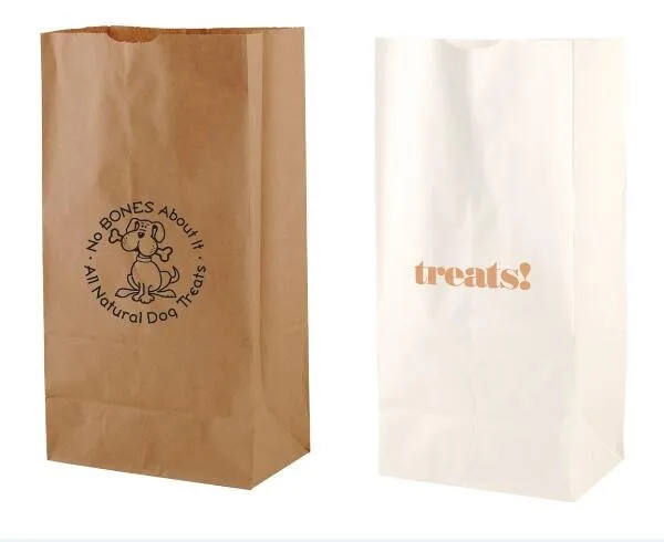 custom cheap white / brown kraft paper bag